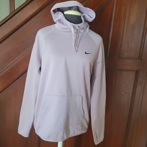 Nike Womens Lilac Pullover Hoodie Sweatshirt M Drawstring Hood - Picture 1 of 6